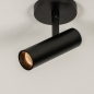 Foto 74960-9 detailfoto: Zwarte spot met cilindervormige kap en dimbare led verlichting, dim to warm 