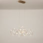 Foto 74977-3 schuinaanzicht: Design led hanglamp met prisma-vormen en kleine led lampen