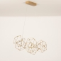Foto 74978-12 schuinaanzicht: Design led hanglamp met prisma-vormen en kleine led lampen