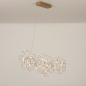 Foto 74978-3 schuinaanzicht: Design led hanglamp met prisma-vormen en kleine led lampen