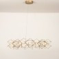 Foto 74979-10 onderaanzicht: Ronde design led hanglamp met prisma-vormen en kleine led lampen