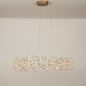 Foto 74979-3 onderaanzicht: Ronde design led hanglamp met prisma-vormen en kleine led lampen
