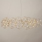 Foto 74979-4 schuinaanzicht: Ronde design led hanglamp met prisma-vormen en kleine led lampen