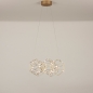 Foto 74980-3 onderaanzicht: onde design led hanglamp met prisma-vormen en kleine led lampen