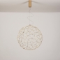 Foto 74982-3 vooraanzicht: Design led hanglamp bol in mat messing
