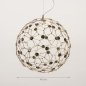 Foto 74983-1 maatindicatie: Design led hanglamp bol in mat messing