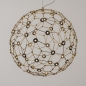 Foto 74983-4 vooraanzicht: Design led hanglamp bol in mat messing