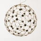 Foto 74983-5 vooraanzicht: Design led hanglamp bol in mat messing