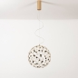 Foto 74983-6 vooraanzicht: Design led hanglamp bol in mat messing