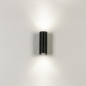 Foto 74995-3 vooraanzicht: Up en down koker wandlamp in mat zwart