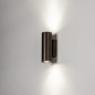 Foto 74998-2 schuinaanzicht: Koker wandlamp GU10 in het bruin van metaal 