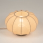 Foto 75005-3: Japandi Lampion Tischleuchte aus luxuriösem Stoff in Taupe 