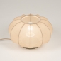 Foto 75005-4: Japandi Lampion Tischleuchte aus luxuriösem Stoff in Taupe 