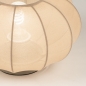 Foto 75005-6: Japandi Lampion Tischleuchte aus luxuriösem Stoff in Taupe 