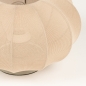 Foto 75005-7: Japandi Lampion Tischleuchte aus luxuriösem Stoff in Taupe 