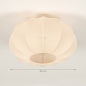 Foto 75008-1: Kleine Deckenlampe aus beigem Stoff im Japandi-Stil