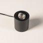 Foto 75016-5 schuinaanzicht: Kleine tafellamp spot in het zwart 