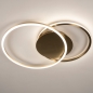 Foto 75020-2 niet_in_feed: Moderne led plafondlamp met twee cirkels in het goud 