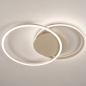 Foto 75021-2 niet_in_feed: Beige led plafondlamp met twee cirkels
