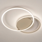 Foto 75021-3 onderaanzicht: Beige led plafondlamp met twee cirkels