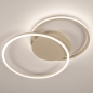 Foto 75021-4 vooraanzicht: Beige led plafondlamp met twee cirkels