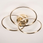 Foto 75022-5 niet_in_feed: Moderne led plafondlamp die bestaat uit drie cirkels in goud, dimbaar zonder dimmer