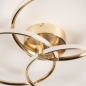 Foto 75022-7 niet_in_feed: Moderne led plafondlamp die bestaat uit drie cirkels in goud, dimbaar zonder dimmer