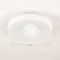 Foto 75027-1 maatindicatie: Moderne led plafondlamp rond en wit dimbaar met afstandsbediening 