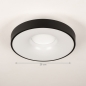 Foto 75028-1 maatindicatie: Moderne led plafondlamp rond en zwart dimbaar met afstandsbediening