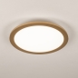 Foto 75034-2 onderaanzicht: Gouden led plafondlamp rond dimbaar met afstandbediening 2700 kelvin - 6500 kelvin