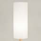Foto 75037-2 vooraanzicht: Lange smalle kap rond van stof in offwhite voor kegelvormige tafellampen en vloerlampen