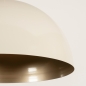 Foto 75050-9: Grote beige hanglamp in halve bol met gouden binnenkant 