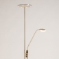 Foto 75081-5 niet_in_feed: Moderne led uplighter en draaibare leeslamp in goud met dimbare led verlichting