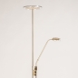 Foto 75081-7 niet_in_feed: Moderne led uplighter en draaibare leeslamp in goud met dimbare led verlichting