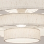 Foto 75093-29: Hanglamp van stof in het beige met vijf ringen 