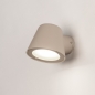 Foto 75098-6 vooraanzicht: Taupe wandlamp van metaal voor binnen en buiten