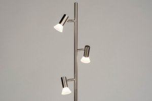 vloerlamp 12822 sale modern staal rvs metaal staalgrijs rond