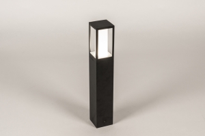 buitenlamp 15569 modern aluminium kunststof polycarbonaat metaal zwart mat rechthoekig
