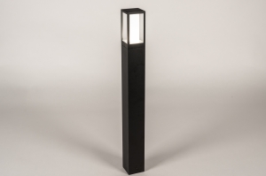 buitenlamp 15571 modern aluminium kunststof polycarbonaat metaal zwart mat rechthoekig