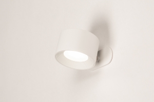wandlamp 15642 modern kunststof wit rond