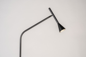 vloerlamp 15691 modern metaal zwart mat rond