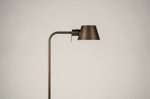 vloerlamp 15707 modern metaal brons bruin rond