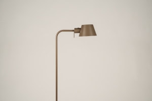 vloerlamp 15708 modern metaal taupe rond