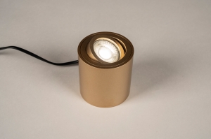 tafellamp 75018 modern eigentijds klassiek aluminium metaal goud rond