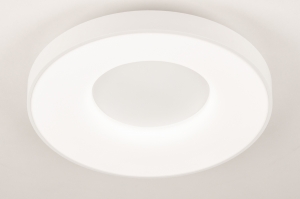 plafondlamp 75030 modern kunststof metaal wit mat rond