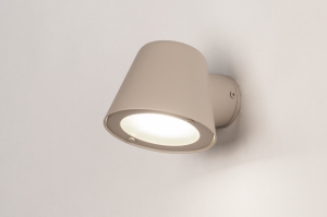 wandlamp 75098 landelijk modern aluminium metaal taupe rond