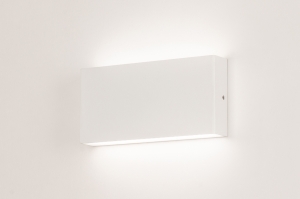 wandlamp 75149 modern aluminium wit mat rechthoekig