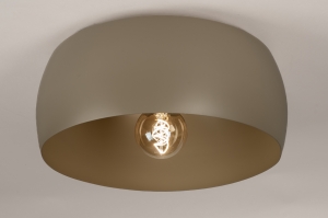 plafondlamp 75167 landelijk modern aluminium metaal taupe rond